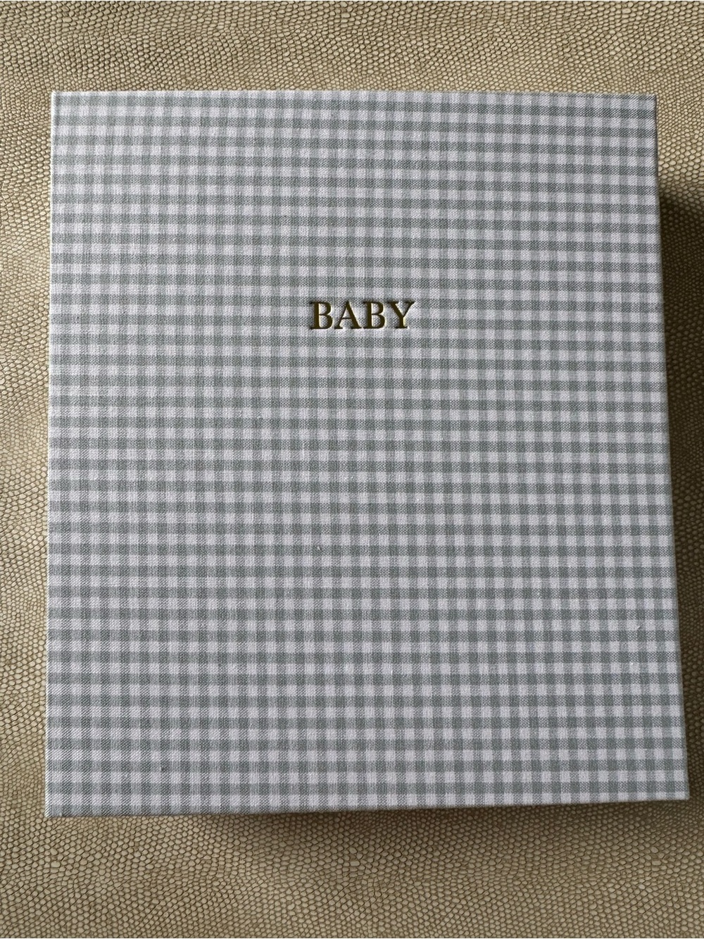 Sugar Paper x Maisonette Blue Gingham Baby Book NEW in Box